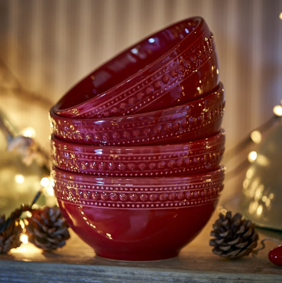 Taça Cerâmica Vermelha D15cm